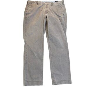 Polo Ralph Lauren Mens Chino Pants 38x32 Stretch Straight Fit Beige Cotton Blend